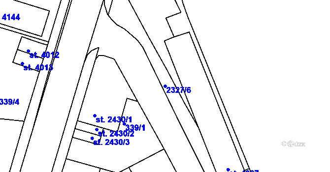Parcela st. 2327/6 v KÚ Jablonec nad Nisou, Katastrální mapa