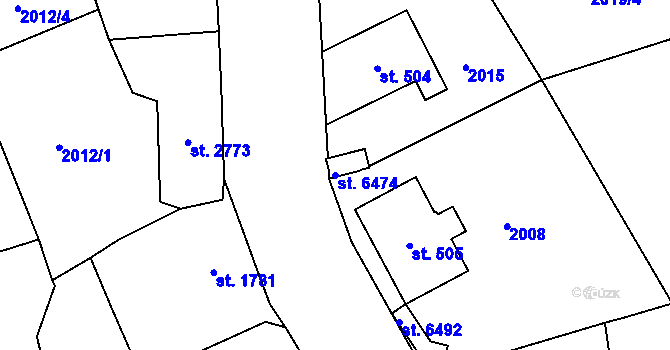 Parcela st. 6474 v KÚ Jablonec nad Nisou, Katastrální mapa