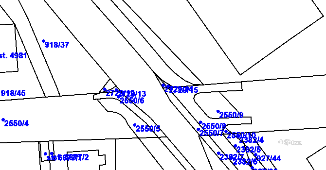 Parcela st. 2729/14 v KÚ Jablonec nad Nisou, Katastrální mapa