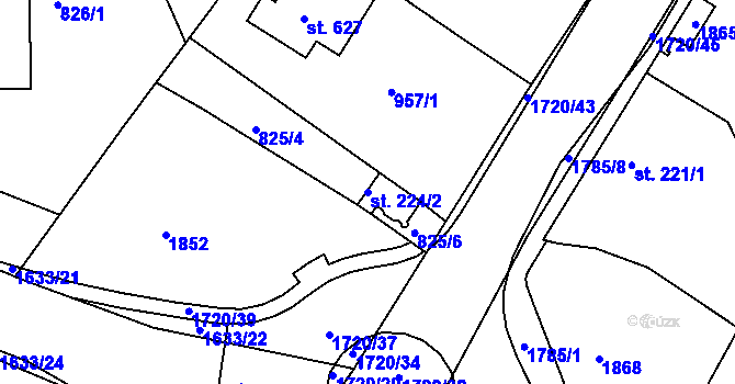 Parcela st. 224/2 v KÚ Jablonecké Paseky, Katastrální mapa