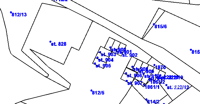 Parcela st. 903 v KÚ Jablonecké Paseky, Katastrální mapa