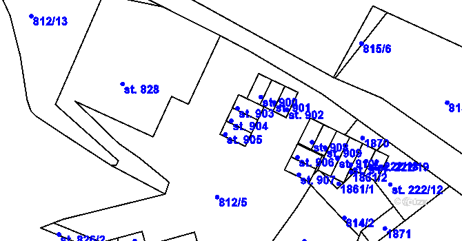 Parcela st. 904 v KÚ Jablonecké Paseky, Katastrální mapa