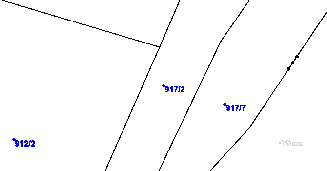 Parcela st. 917/2 v KÚ Jablonecké Paseky, Katastrální mapa