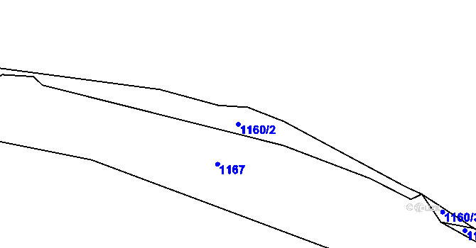 Parcela st. 1160/2 v KÚ Vrkoslavice, Katastrální mapa