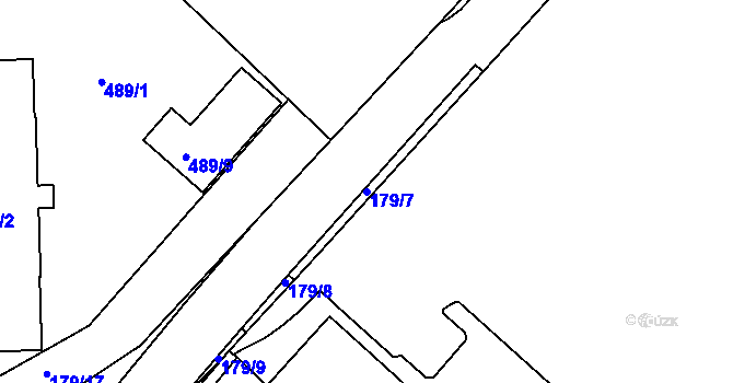 Parcela st. 179/7 v KÚ Rýnovice, Katastrální mapa