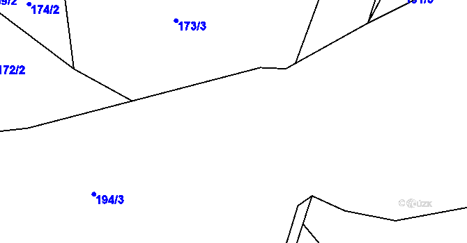 Parcela st. 173/4 v KÚ Lukášov, Katastrální mapa