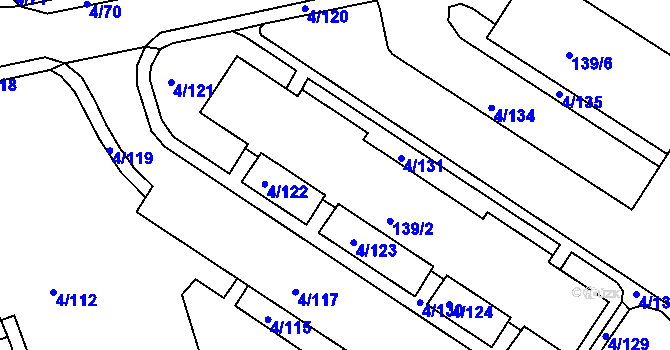 Parcela st. 139/3 v KÚ Mšeno nad Nisou, Katastrální mapa