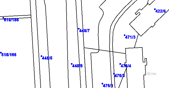 Parcela st. 475 v KÚ Mšeno nad Nisou, Katastrální mapa