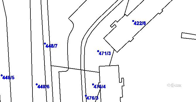 Parcela st. 471/3 v KÚ Mšeno nad Nisou, Katastrální mapa