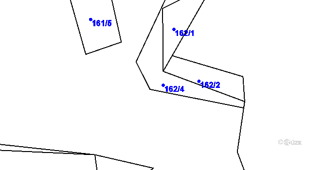 Parcela st. 162/4 v KÚ Jablonná nad Vltavou, Katastrální mapa