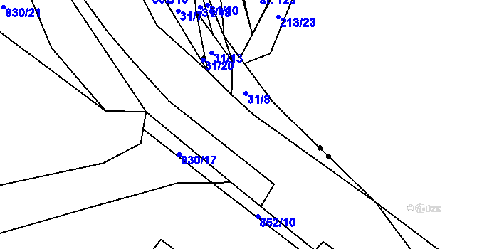 Parcela st. 862/49 v KÚ Jablonná, Katastrální mapa