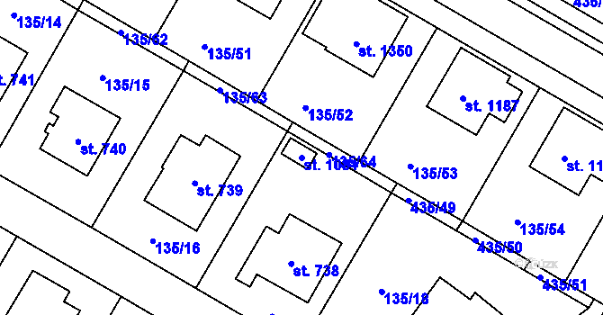 Parcela st. 1081 v KÚ Jablonné nad Orlicí, Katastrální mapa