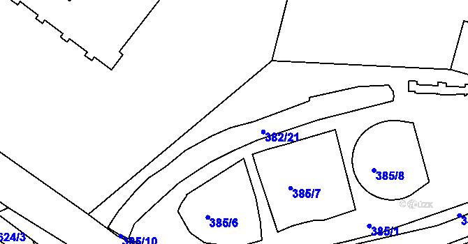 Parcela st. 382/22 v KÚ Jablonné nad Orlicí, Katastrální mapa