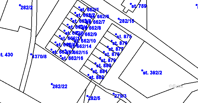Parcela st. 666/5 v KÚ Jablonné v Podještědí, Katastrální mapa
