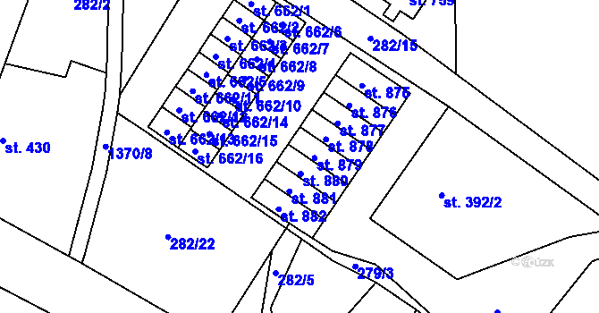 Parcela st. 666/6 v KÚ Jablonné v Podještědí, Katastrální mapa