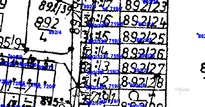 Parcela st. 719/4 v KÚ Jablonné v Podještědí, Katastrální mapa