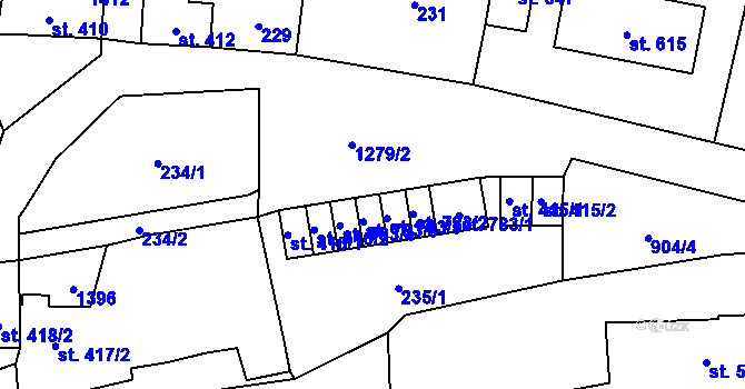 Parcela st. 783/4 v KÚ Jablonné v Podještědí, Katastrální mapa