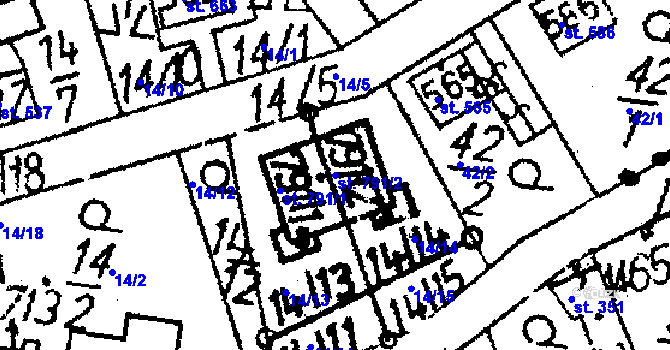 Parcela st. 791/2 v KÚ Jablonné v Podještědí, Katastrální mapa