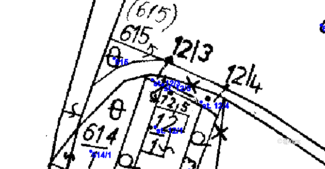 Parcela st. 12/5 v KÚ Markvartice v Podještědí, Katastrální mapa