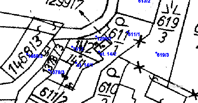 Parcela st. 14/2 v KÚ Markvartice v Podještědí, Katastrální mapa