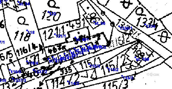 Parcela st. 95/2 v KÚ Markvartice v Podještědí, Katastrální mapa