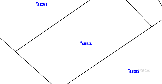 Parcela st. 482/4 v KÚ Jabloňov u Velkého Meziříčí, Katastrální mapa