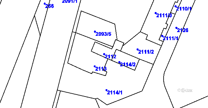 Parcela st. 2112 v KÚ Jablůnka, Katastrální mapa