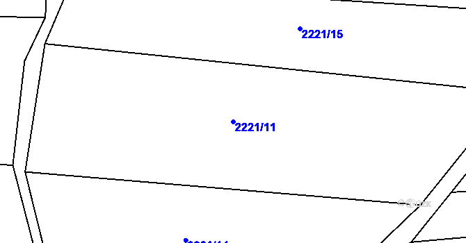 Parcela st. 2221/11 v KÚ Jablůnka, Katastrální mapa