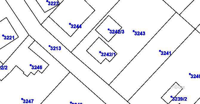 Parcela st. 3242/1 v KÚ Jablunkov, Katastrální mapa