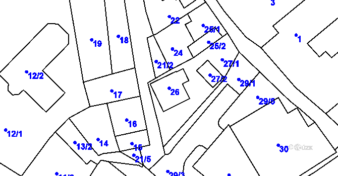 Parcela st. 26 v KÚ Jablunkov, Katastrální mapa