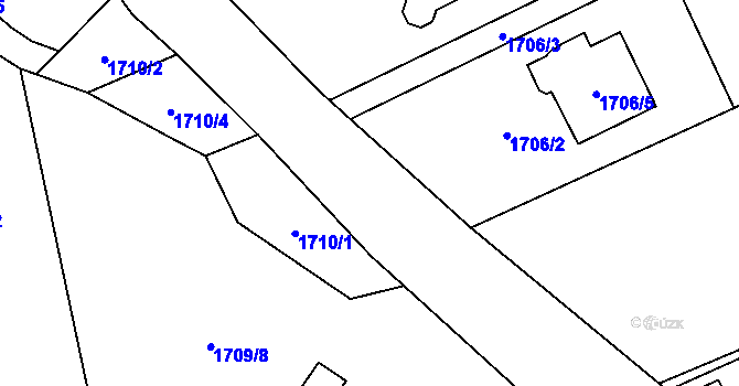 Parcela st. 265/7 v KÚ Jablunkov, Katastrální mapa