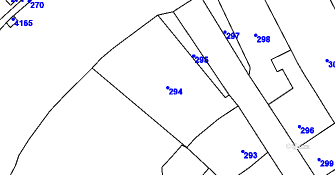 Parcela st. 294 v KÚ Jablunkov, Katastrální mapa