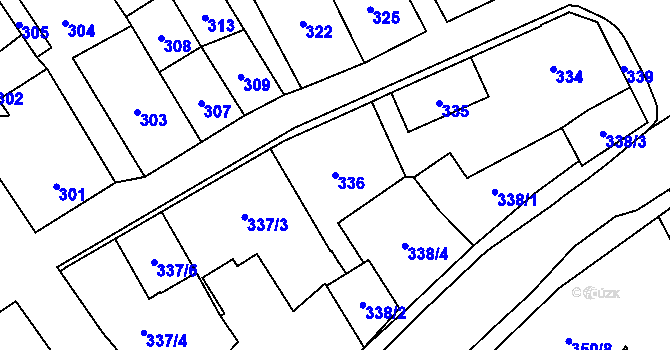 Parcela st. 336 v KÚ Jablunkov, Katastrální mapa