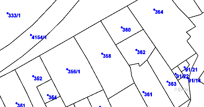 Parcela st. 358 v KÚ Jablunkov, Katastrální mapa
