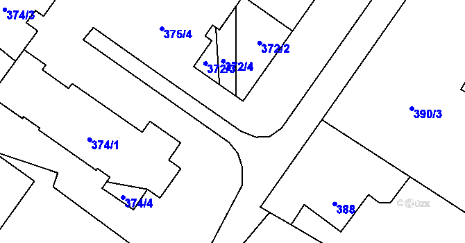 Parcela st. 375/8 v KÚ Jablunkov, Katastrální mapa