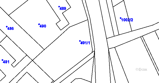 Parcela st. 491 v KÚ Jablunkov, Katastrální mapa