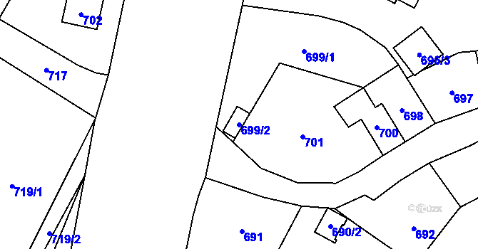Parcela st. 699/2 v KÚ Jablunkov, Katastrální mapa