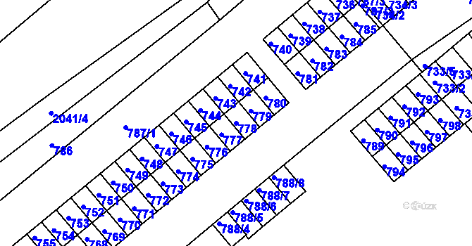 Parcela st. 778 v KÚ Jablunkov, Katastrální mapa