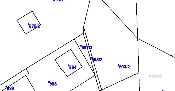 Parcela st. 898 v KÚ Jablunkov, Katastrální mapa