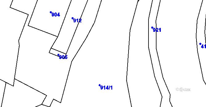 Parcela st. 914 v KÚ Jablunkov, Katastrální mapa