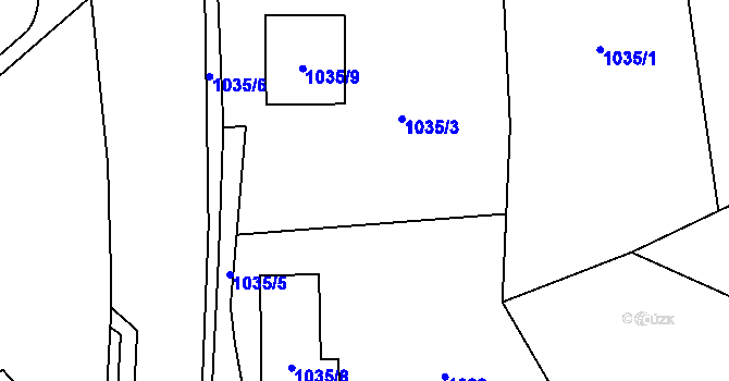 Parcela st. 1035/4 v KÚ Jablunkov, Katastrální mapa