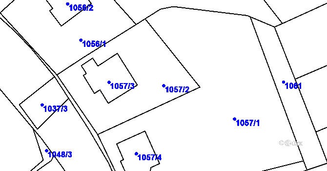 Parcela st. 1057/2 v KÚ Jablunkov, Katastrální mapa
