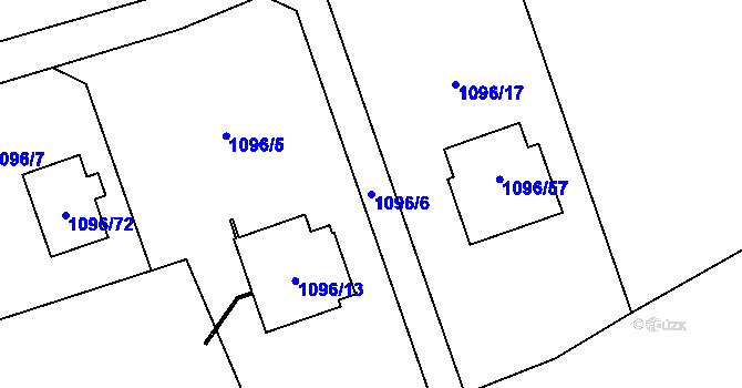 Parcela st. 1096/6 v KÚ Jablunkov, Katastrální mapa