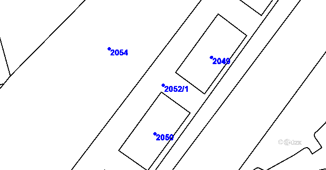 Parcela st. 2052/1 v KÚ Jablunkov, Katastrální mapa