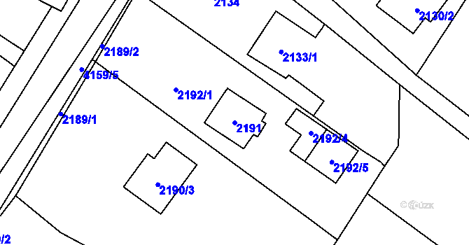 Parcela st. 2191 v KÚ Jablunkov, Katastrální mapa