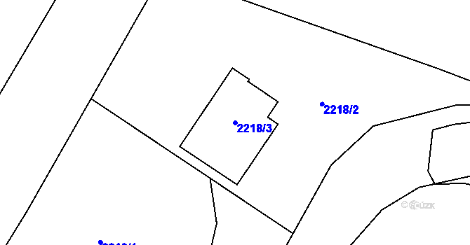 Parcela st. 2218/3 v KÚ Jablunkov, Katastrální mapa