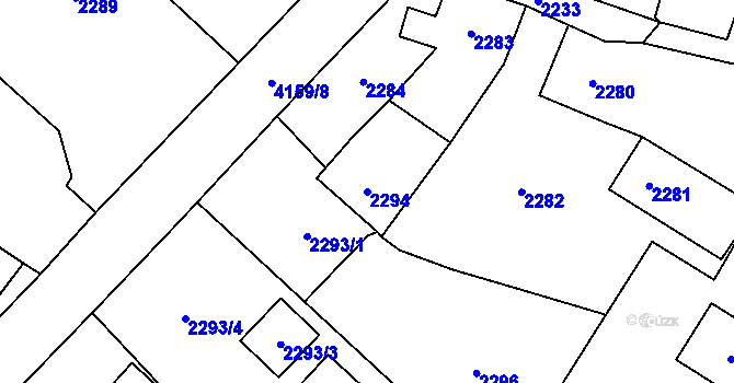 Parcela st. 2294 v KÚ Jablunkov, Katastrální mapa