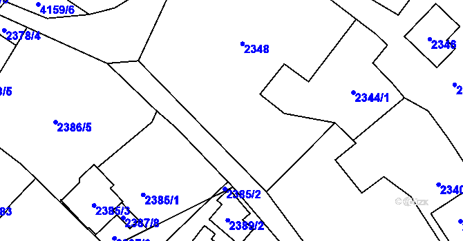 Parcela st. 2345 v KÚ Jablunkov, Katastrální mapa