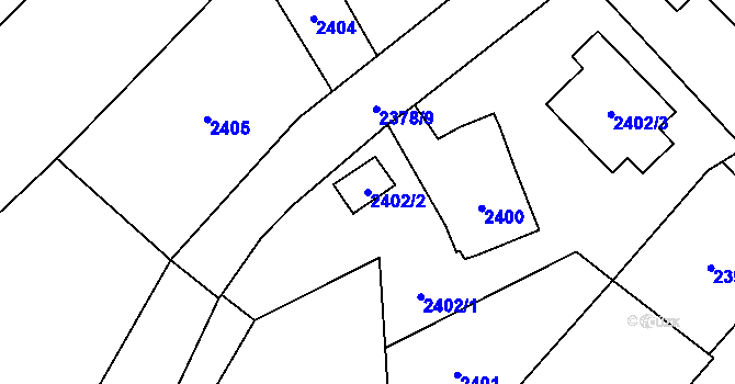 Parcela st. 2402/2 v KÚ Jablunkov, Katastrální mapa
