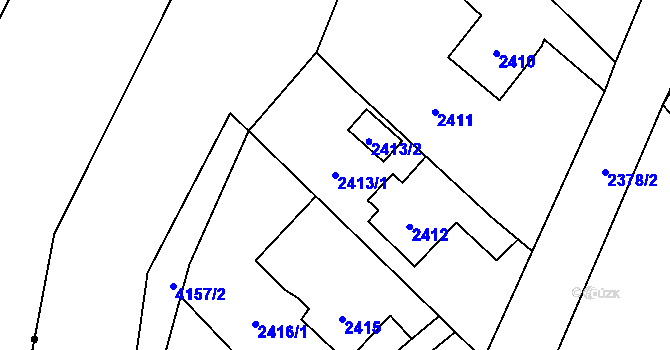 Parcela st. 2413/1 v KÚ Jablunkov, Katastrální mapa